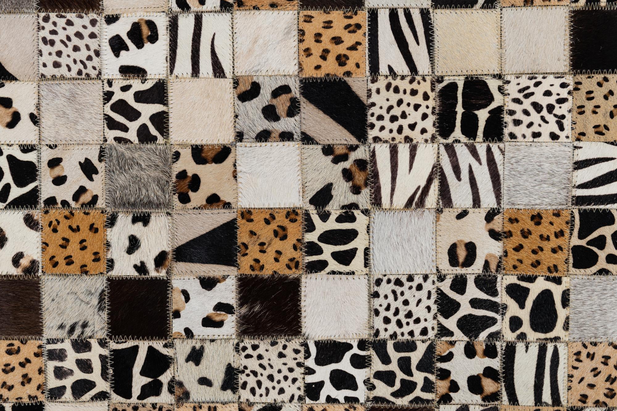 8' x 10' Cowhide Leather Rug