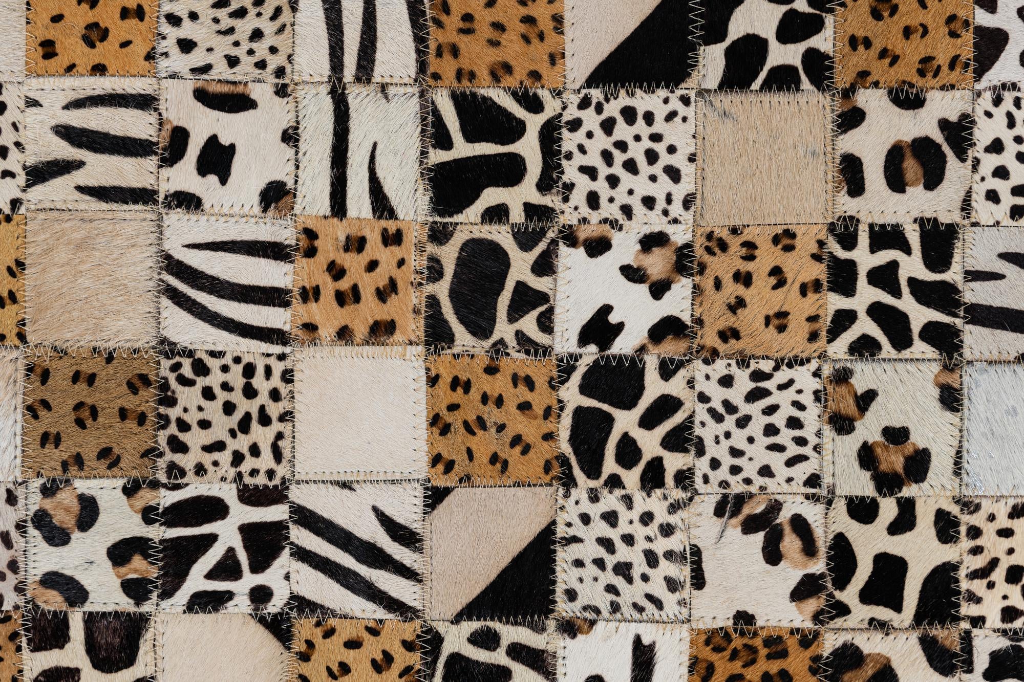 8' 2 x 10' Cowhide Leather Rug