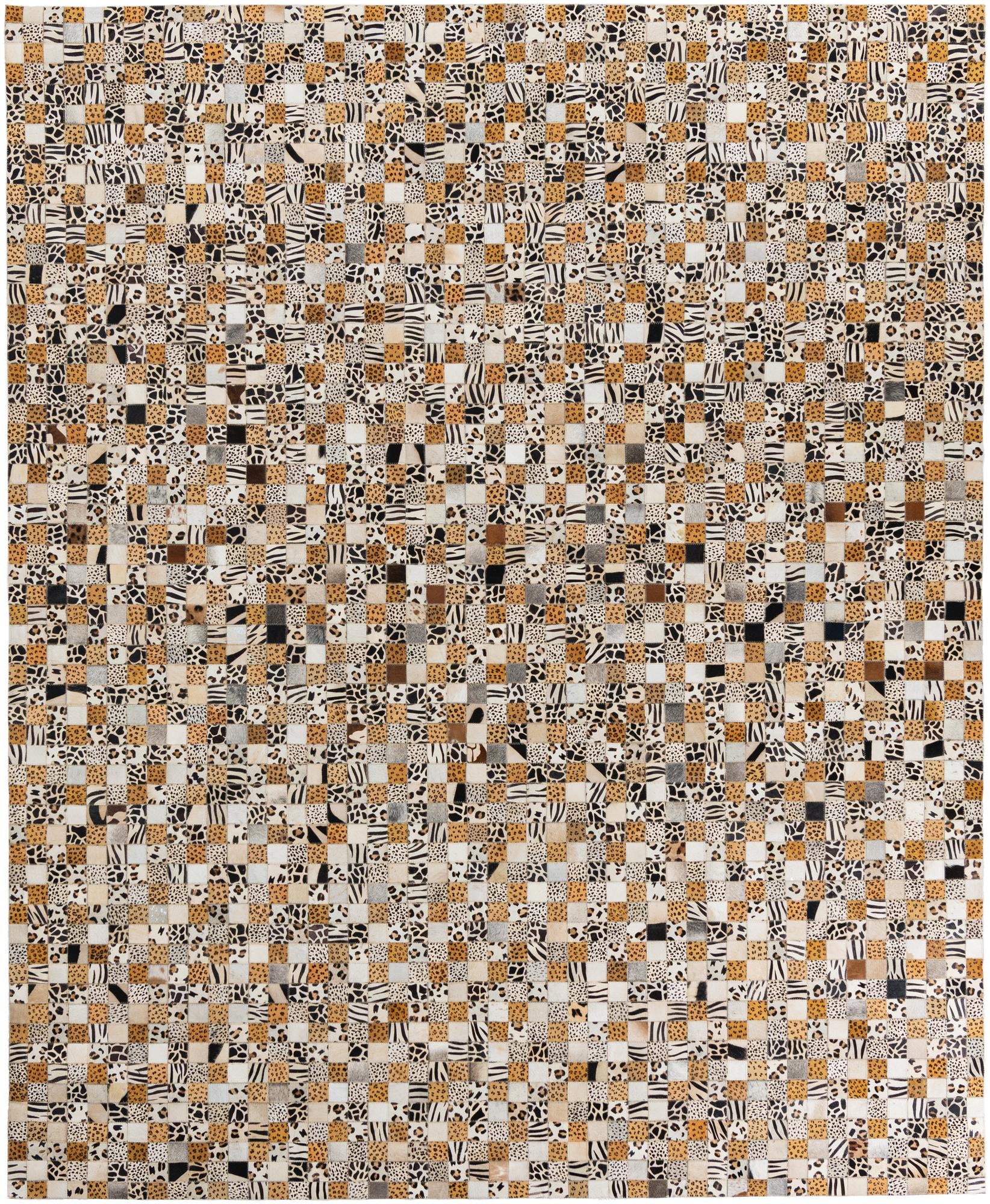 8' 2 x 10' Cowhide Leather Rug