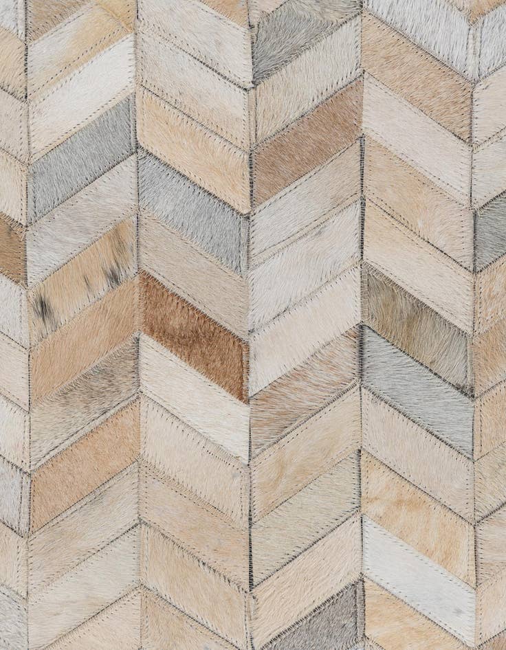 Detail image of 8' 1 x 10' Cowhide Leather Rug