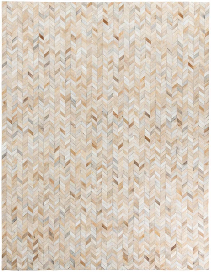 Detail image of 8' 1 x 10' Cowhide Leather Rug