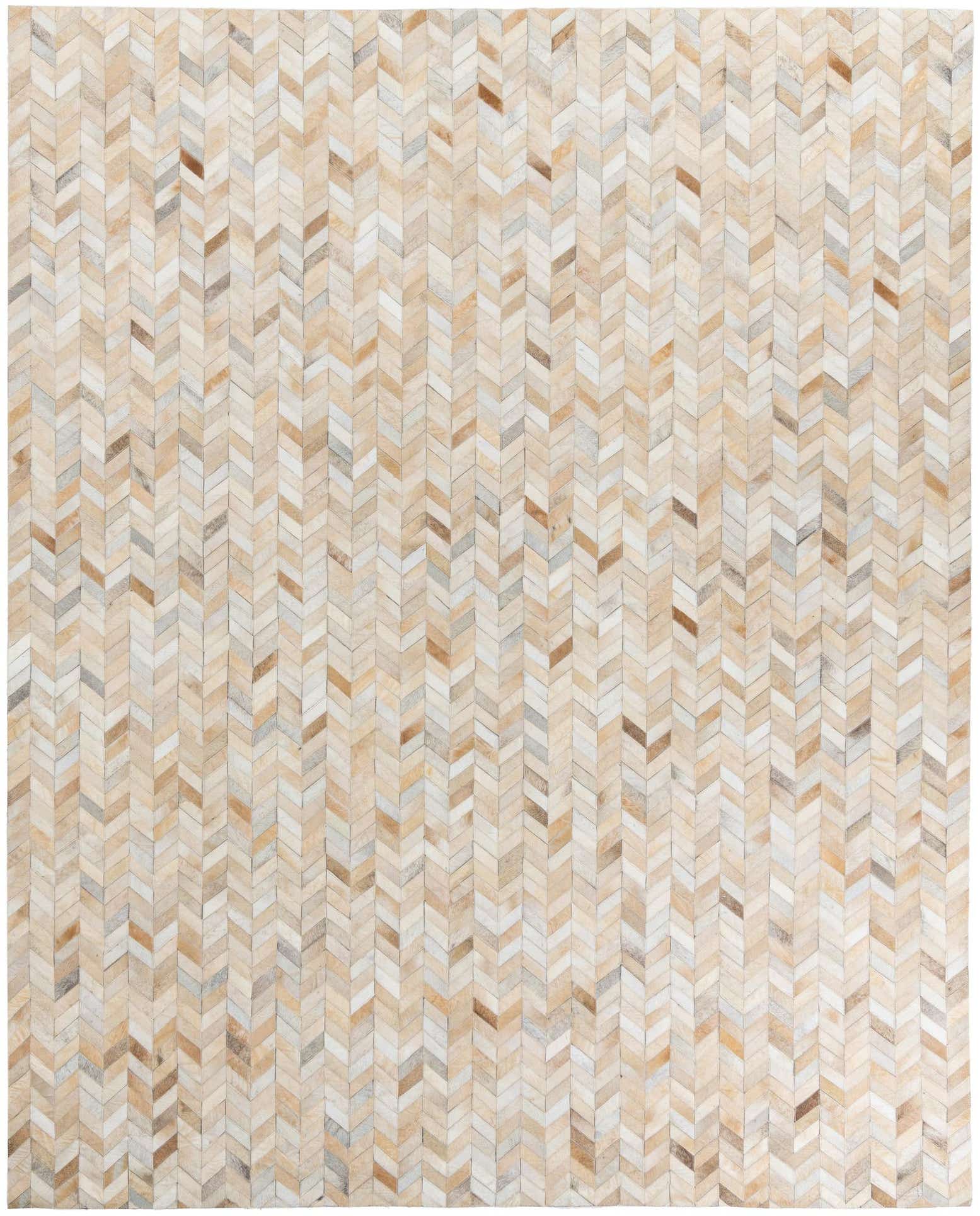 8' 1 x 10' Cowhide Leather Rug