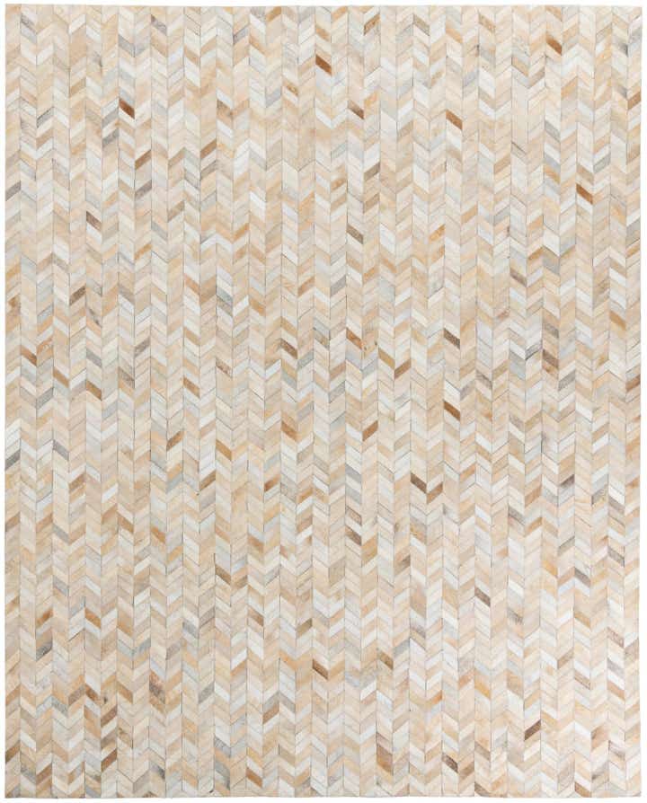 8' 1 x 10' Cowhide Leather Rug