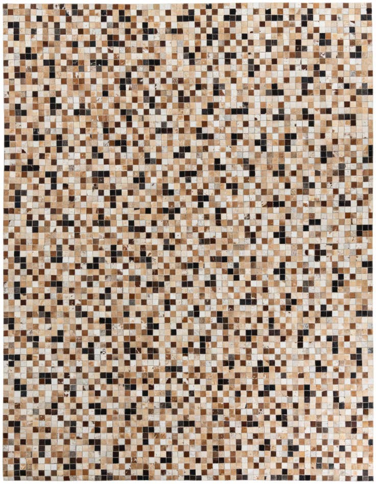 Detail image of 8' x 9' 10 Cowhide Leather Rug