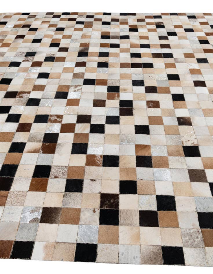 Detail image of 8' 1 x 10' Cowhide Leather Rug