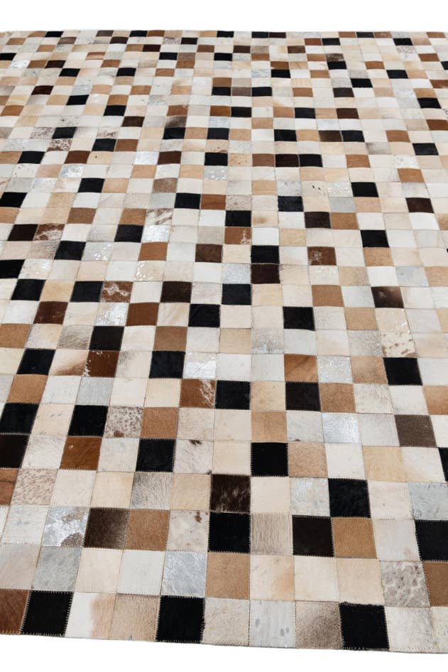 Detail image of 8' 1 x 10' Cowhide Leather Rug