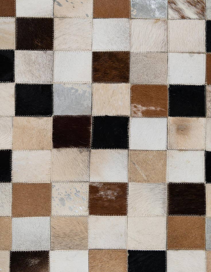 Detail image of 8' 1 x 10' Cowhide Leather Rug