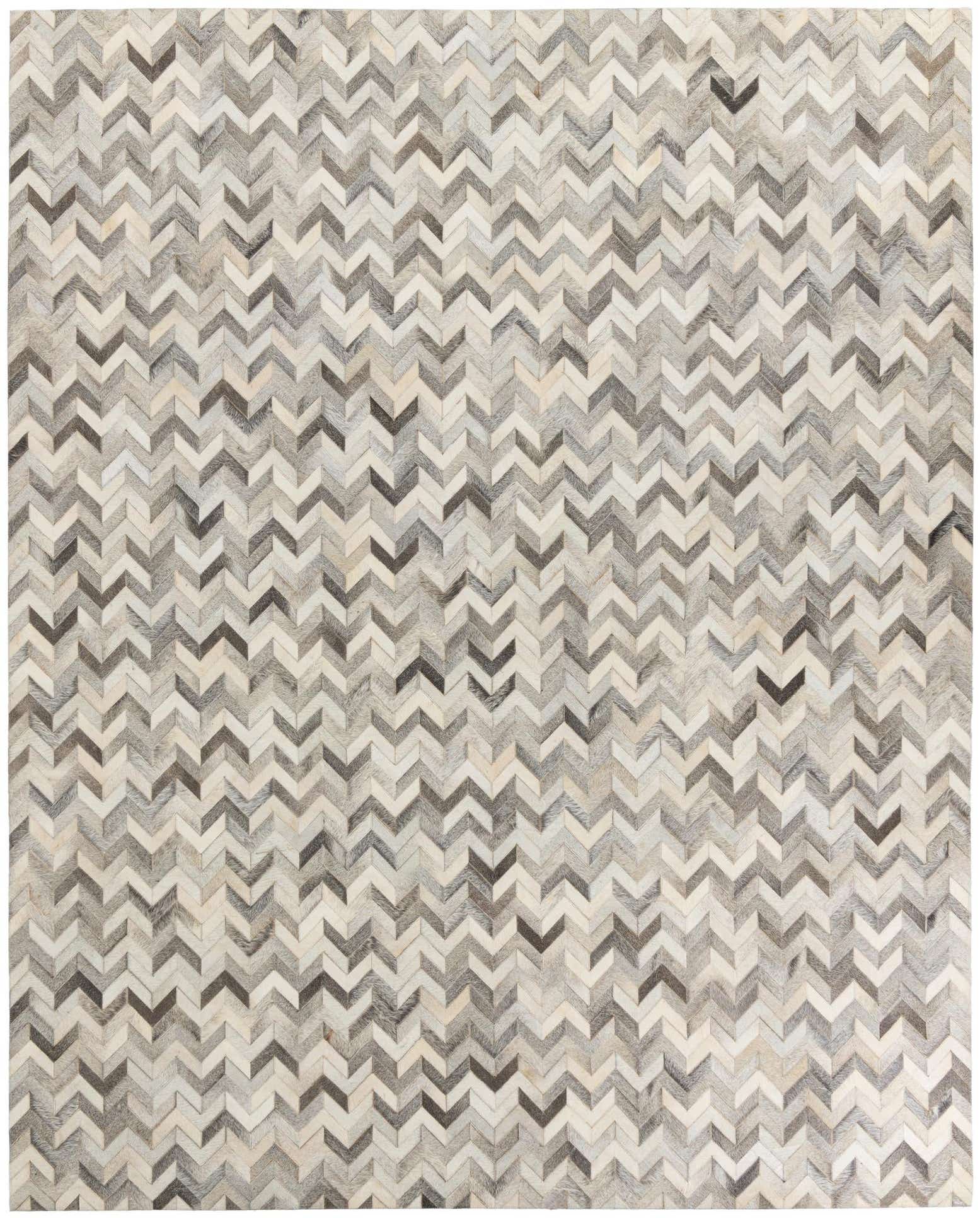 8' 1 x 10' Cowhide Leather Rug