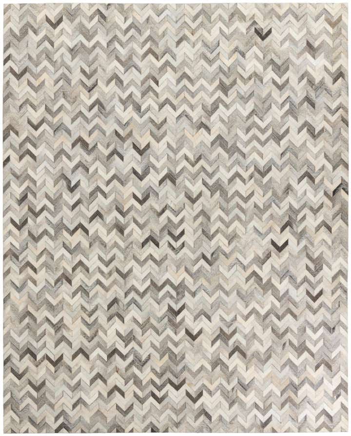 8' 1 x 10' Cowhide Leather Rug