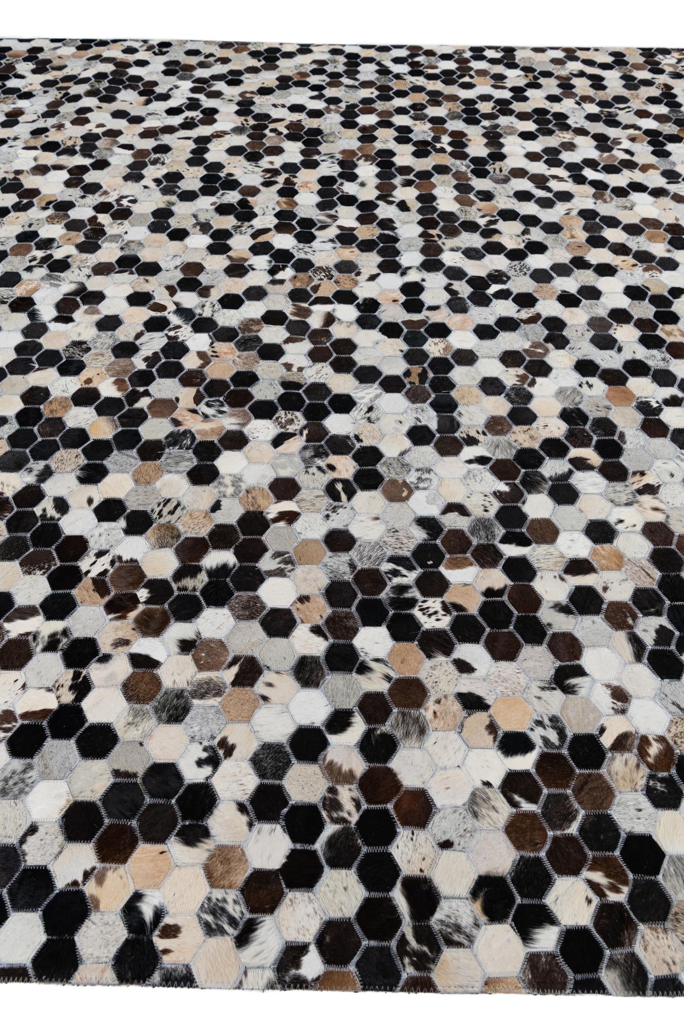 8' x 10' Cowhide Leather Rug