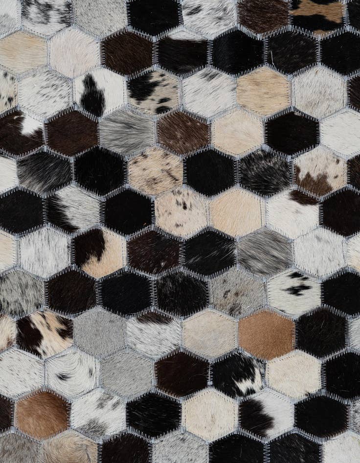 Detail image of 8' x 10' Cowhide Leather Rug