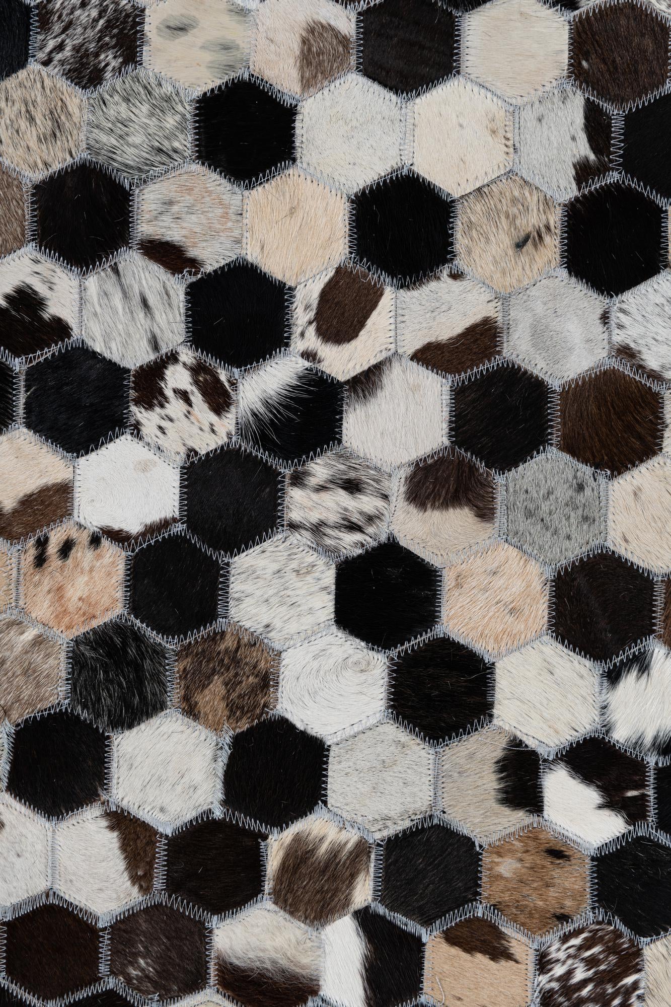8' x 10' Cowhide Leather Rug