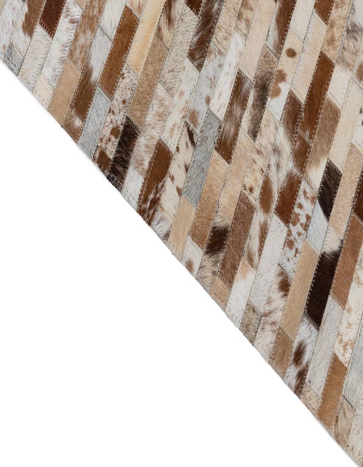 Detail image of 8' 1 x 10' Cowhide Leather Rug