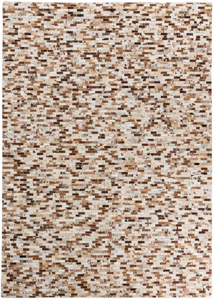 8' 1 x 10' Cowhide Leather Rug