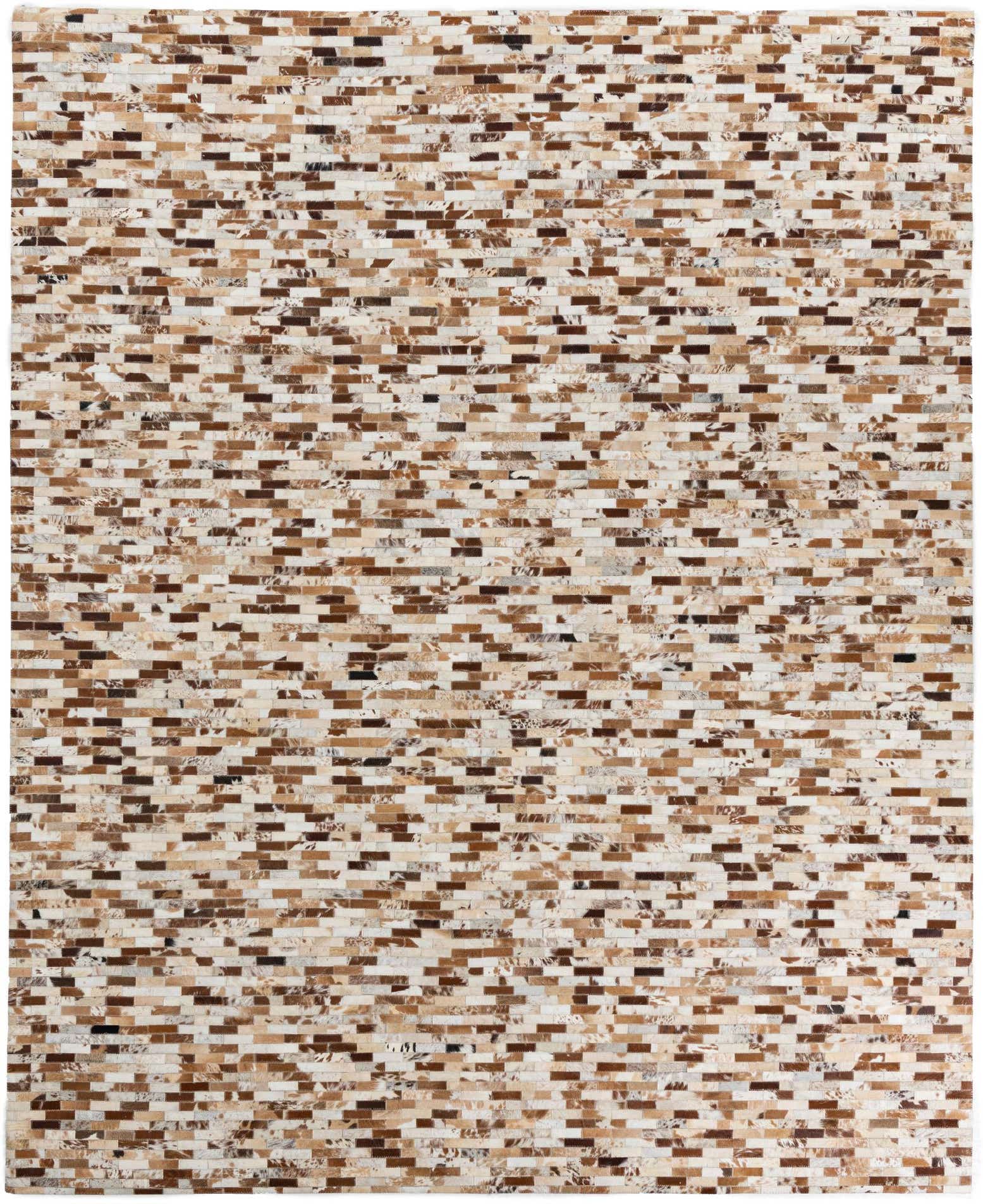 8' 1 x 10' Cowhide Leather Rug