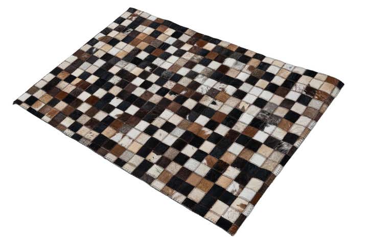 2' 1 x 3' Cowhide Leather Rug