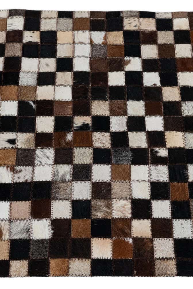 2' 1 x 3' Cowhide Leather Rug