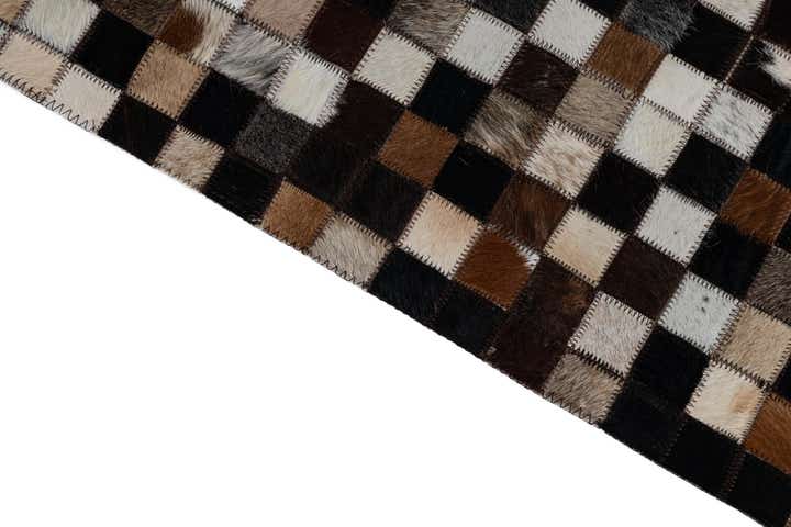 2' 1 x 3' Cowhide Leather Rug
