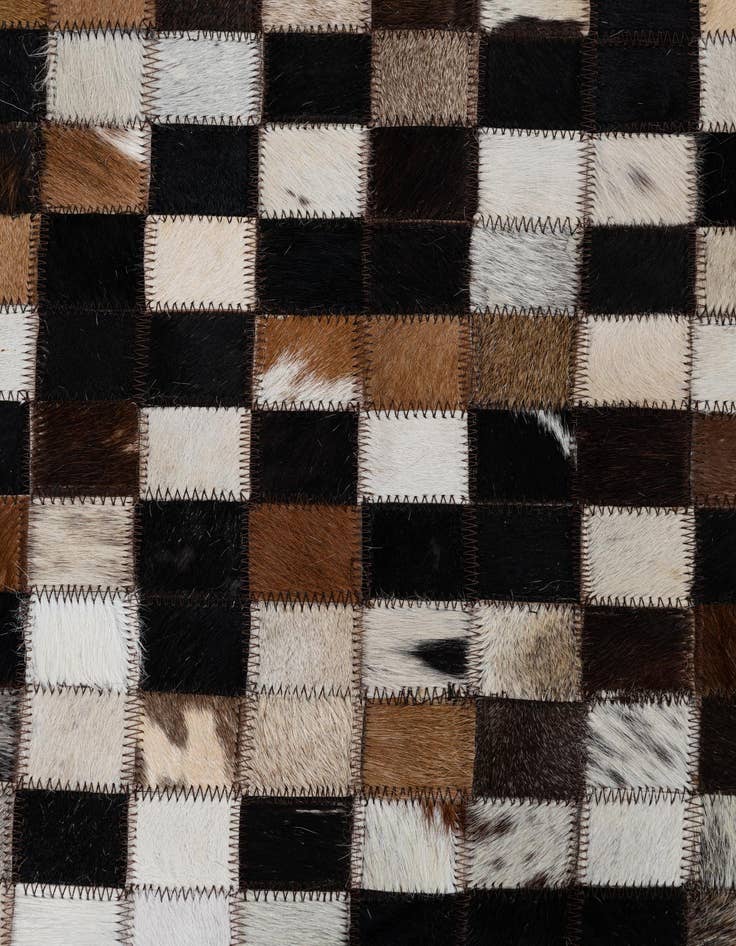Detail image of 2' 1 x 3' Cowhide Leather Rug