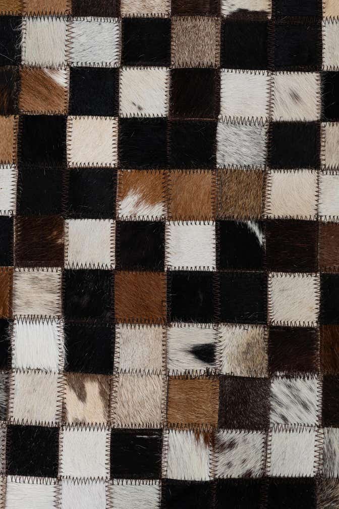 2' 1 x 3' Cowhide Leather Rug