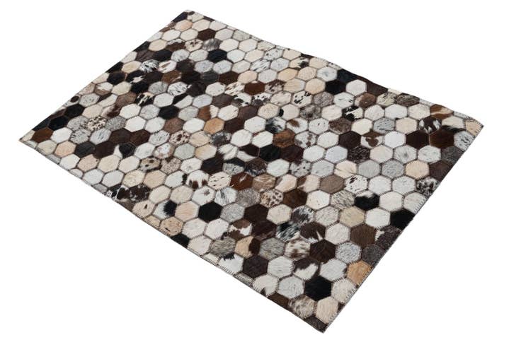 Detail image of 2' 1 x 3' Cowhide Leather Rug