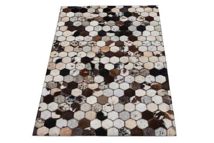 Detail image of 2' 1 x 3' Cowhide Leather Rug