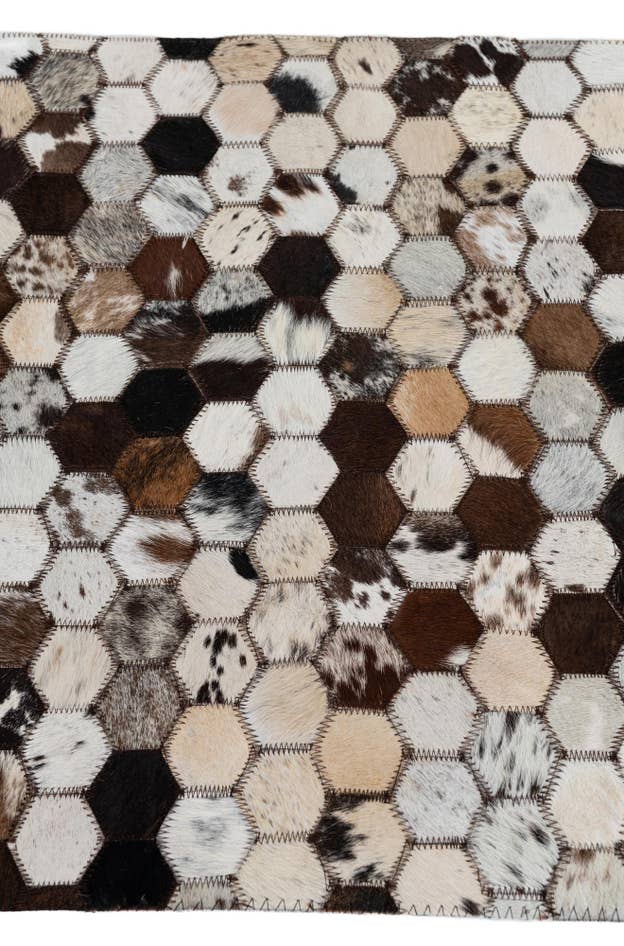 Detail image of 2' 1 x 3' Cowhide Leather Rug