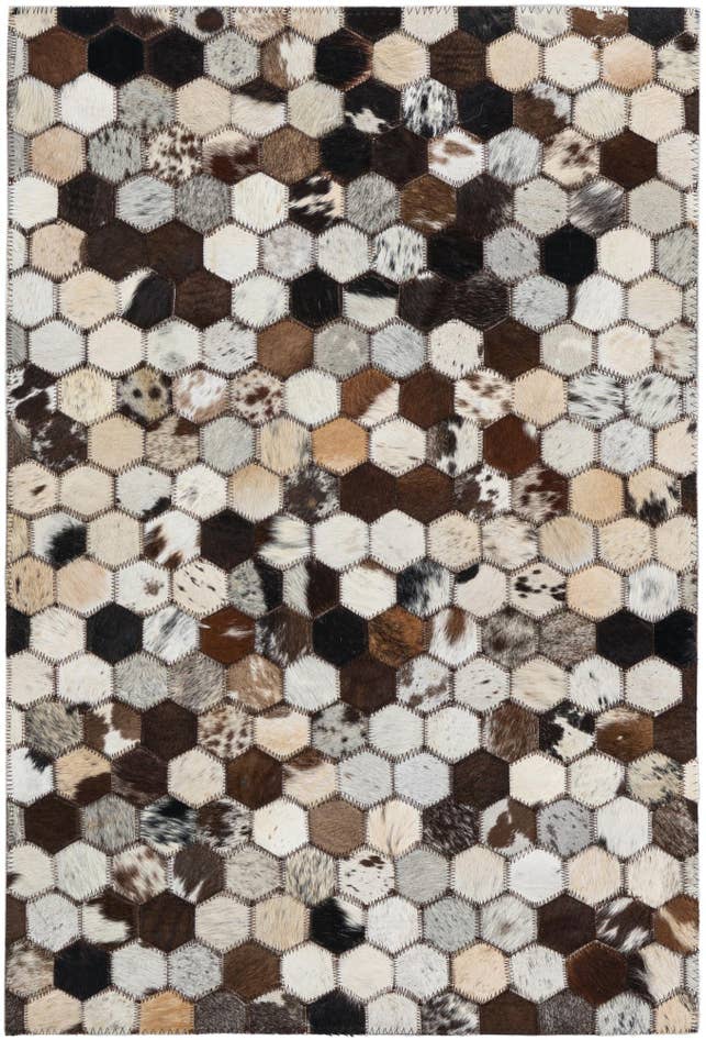 Detail image of 2' 1 x 3' Cowhide Leather Rug