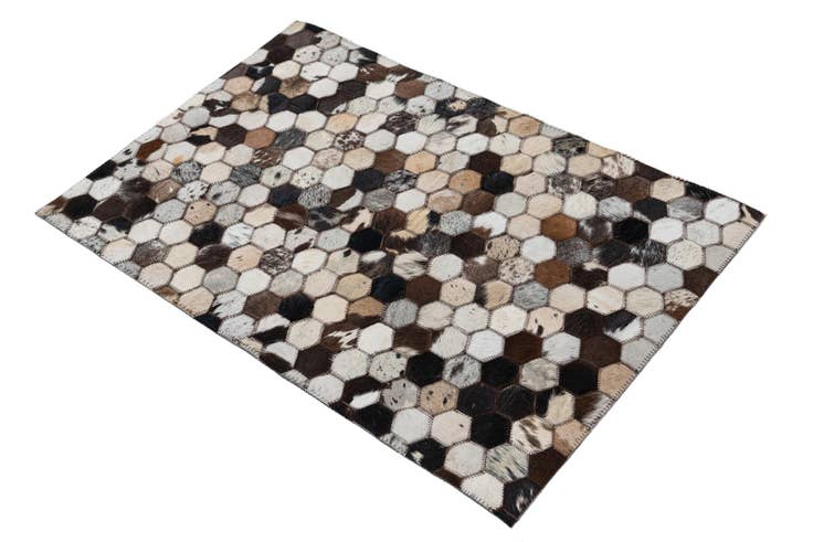 Detail image of 2' x 3' 1 Cowhide Leather Rug