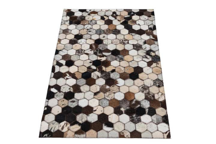 2' x 3' 1 Cowhide Leather Rug