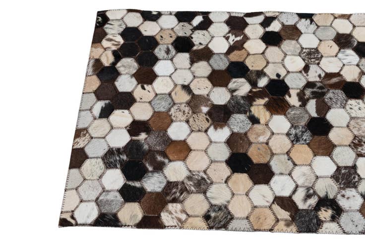 Detail image of 2' x 3' 1 Cowhide Leather Rug