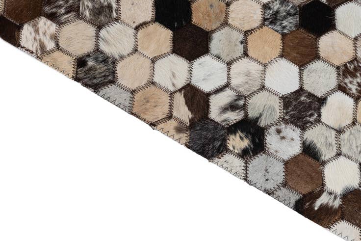 Detail image of 2' x 3' 1 Cowhide Leather Rug