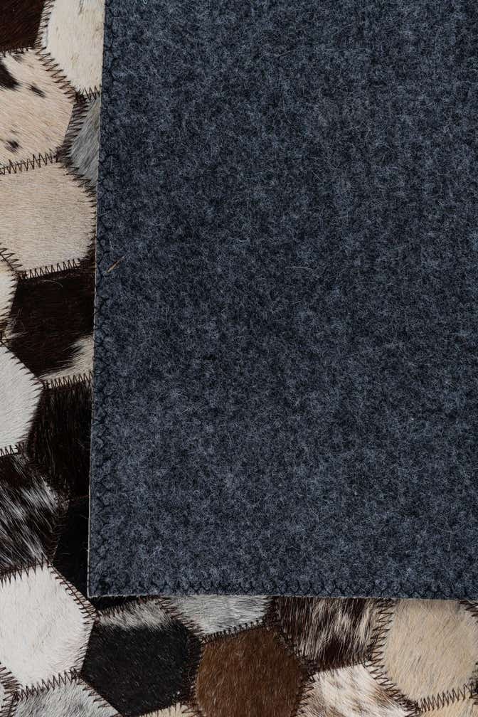 2' x 3' 1 Cowhide Leather Rug
