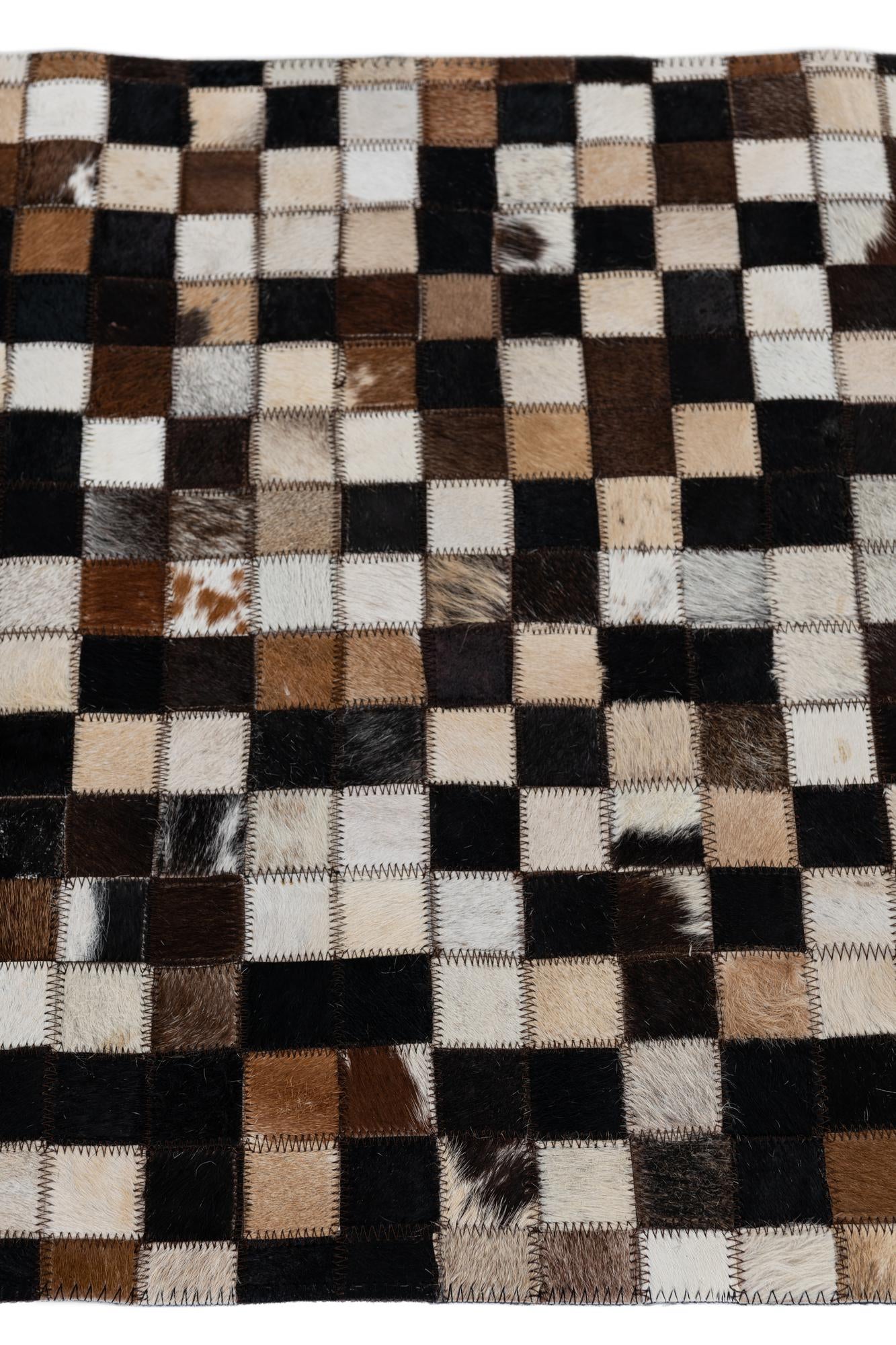 2' x 3' Cowhide Leather Rug