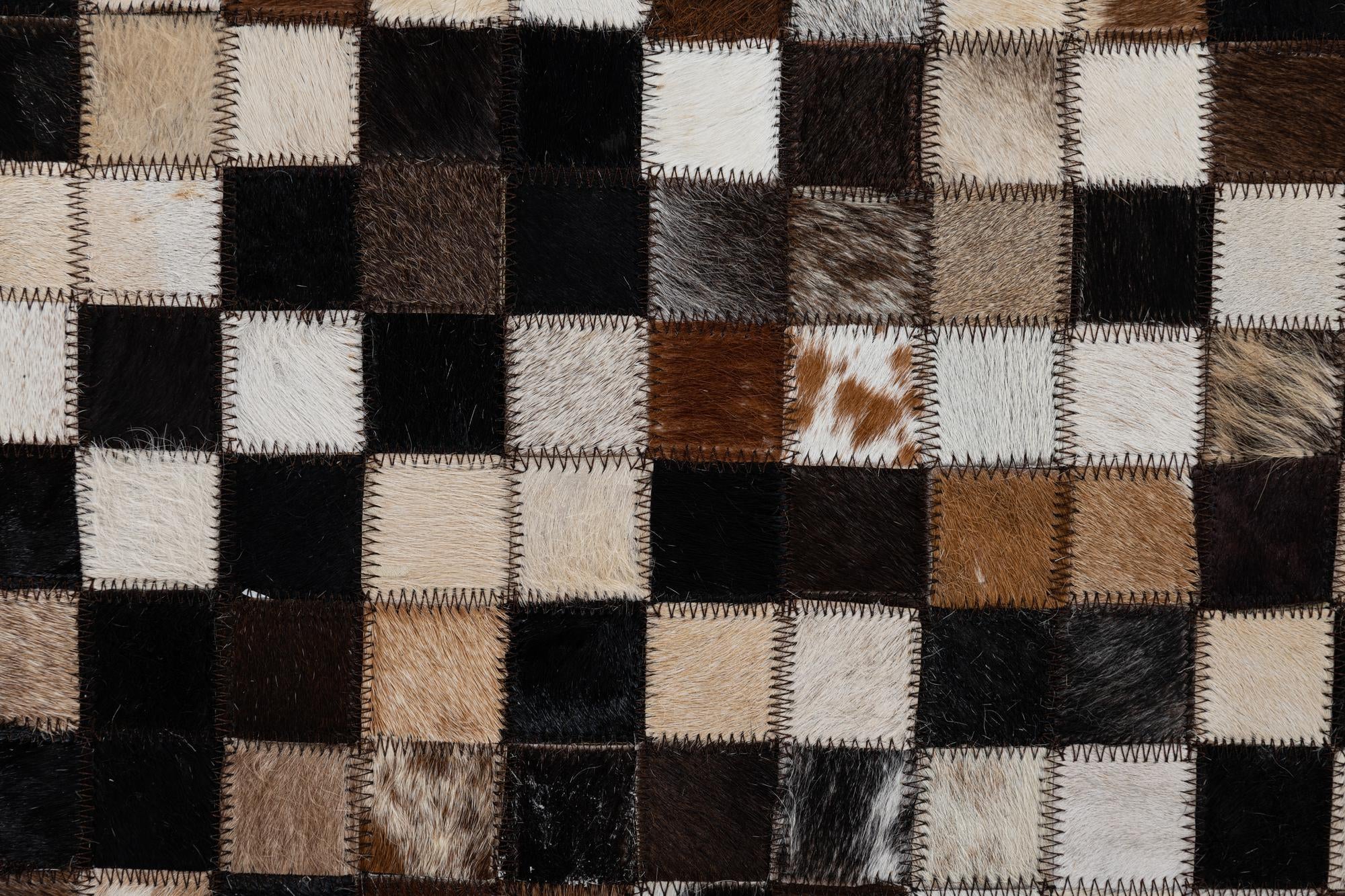 2' x 3' Cowhide Leather Rug
