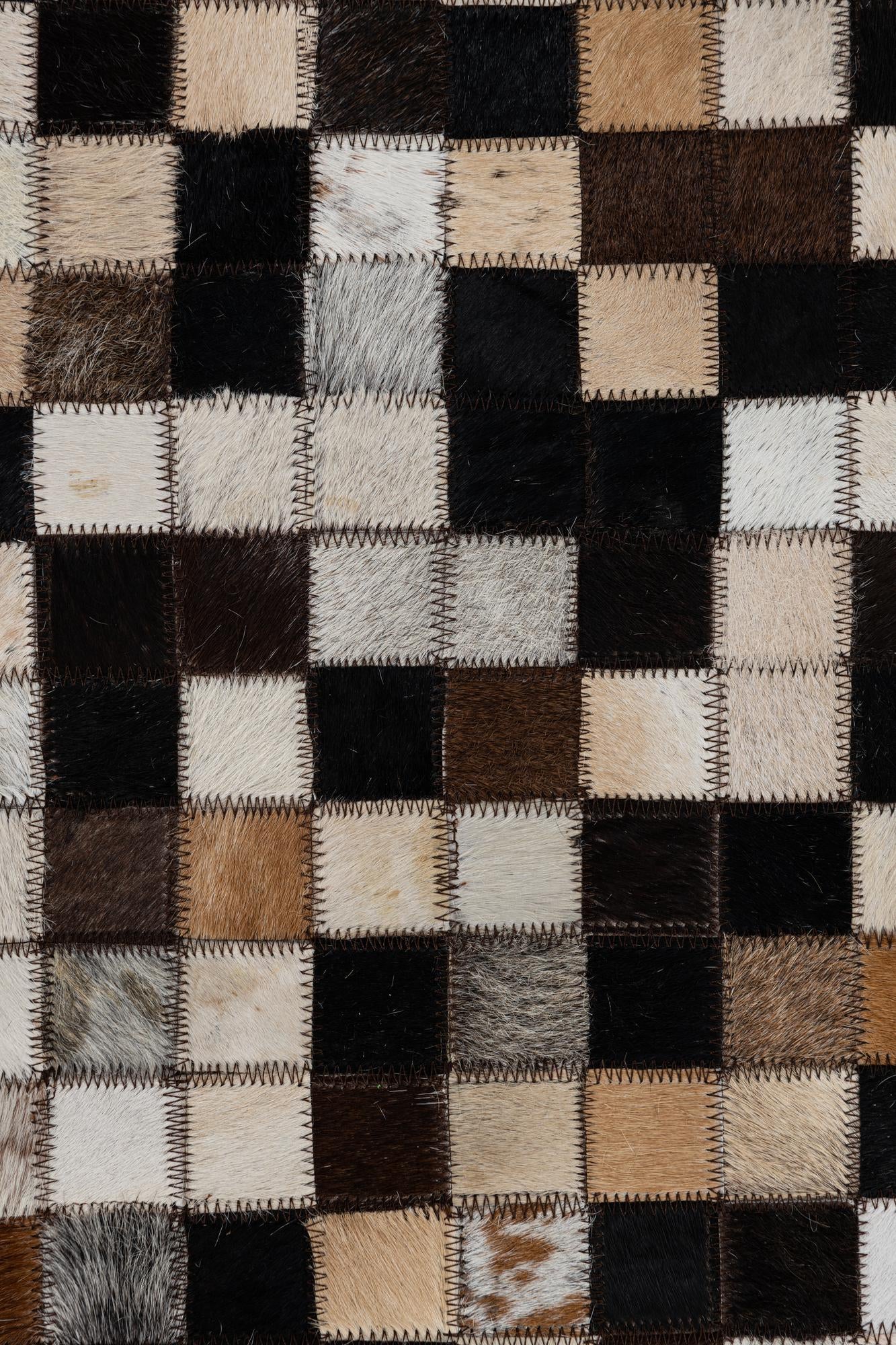 2' x 3' Cowhide Leather Rug