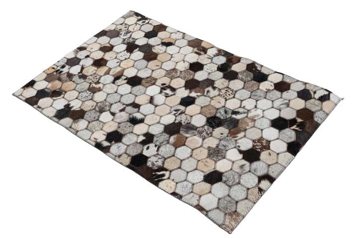 2' x 3' 1 Cowhide Leather Rug
