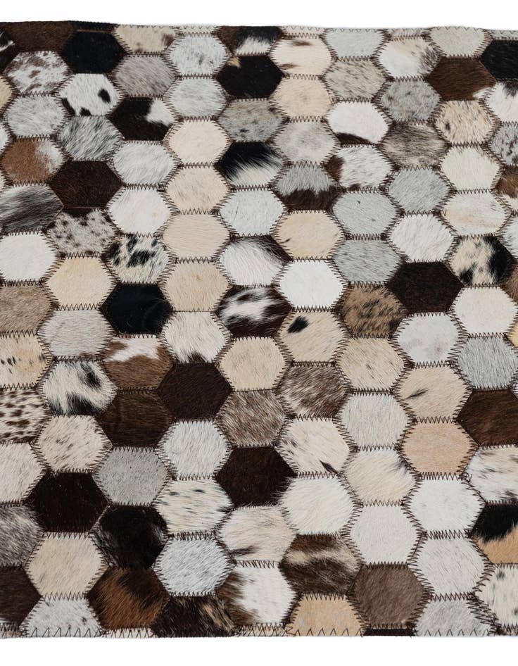 Detail image of 2' x 3' 1 Cowhide Leather Rug