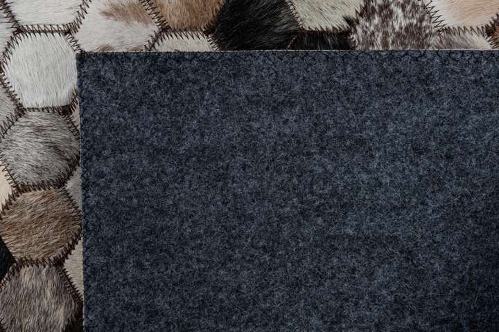 2' x 3' 1 Cowhide Leather Rug