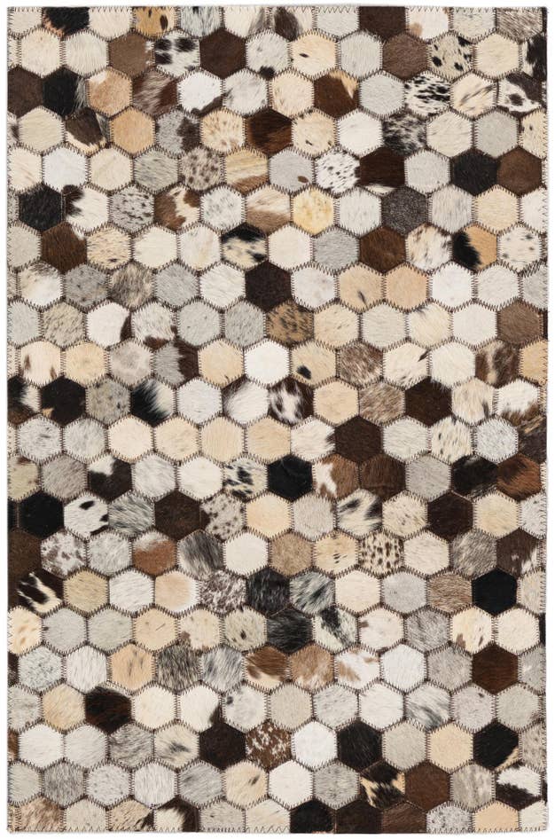 Detail image of 2' x 3' 1 Cowhide Leather Rug