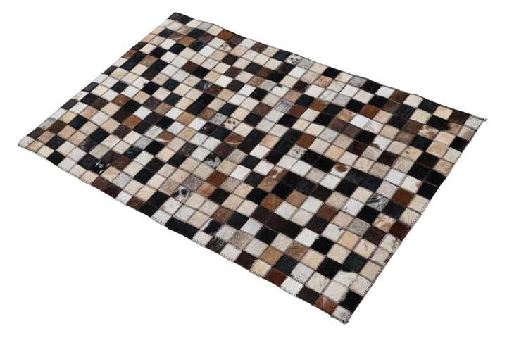 2' x 3' 1 Cowhide Leather Rug