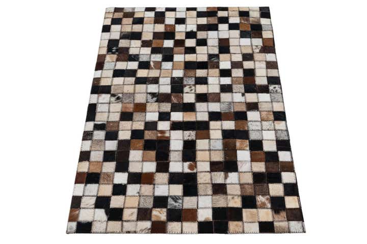 2' x 3' 1 Cowhide Leather Rug