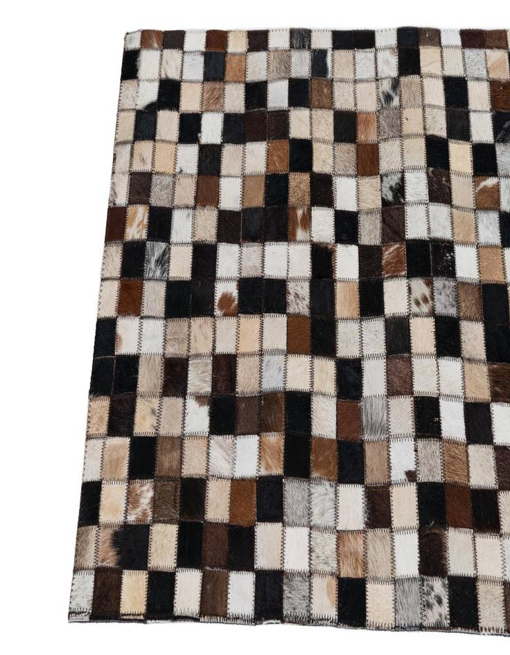 Detail image of 2' x 3' 1 Cowhide Leather Rug