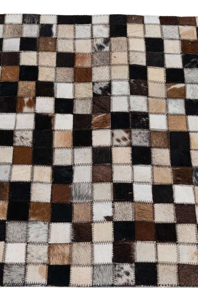 2' x 3' 1 Cowhide Leather Rug