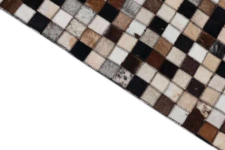 2' x 3' 1 Cowhide Leather Rug