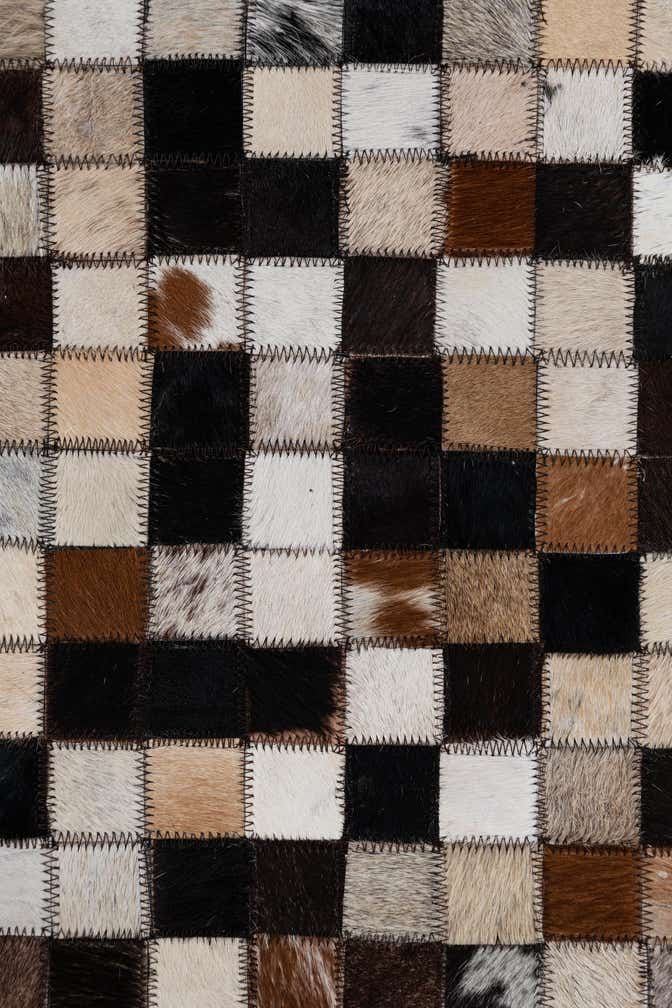 2' x 3' 1 Cowhide Leather Rug