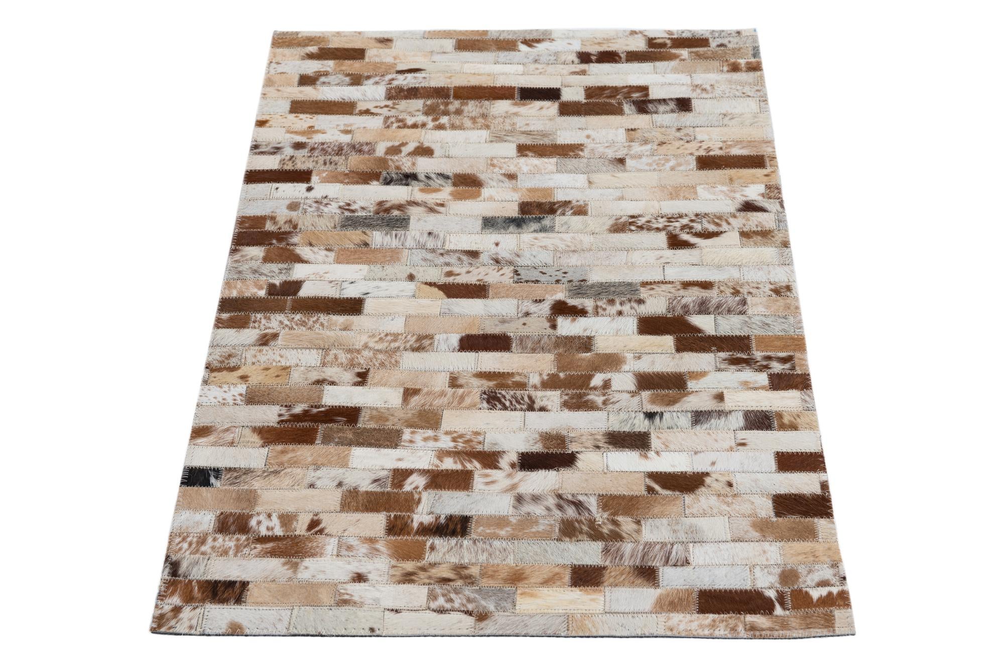 2' x 3' Cowhide Leather Rug