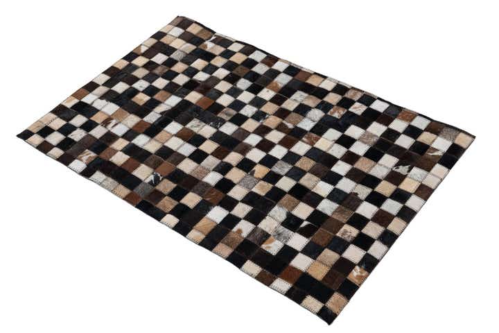 2' x 3' 1 Cowhide Leather Rug