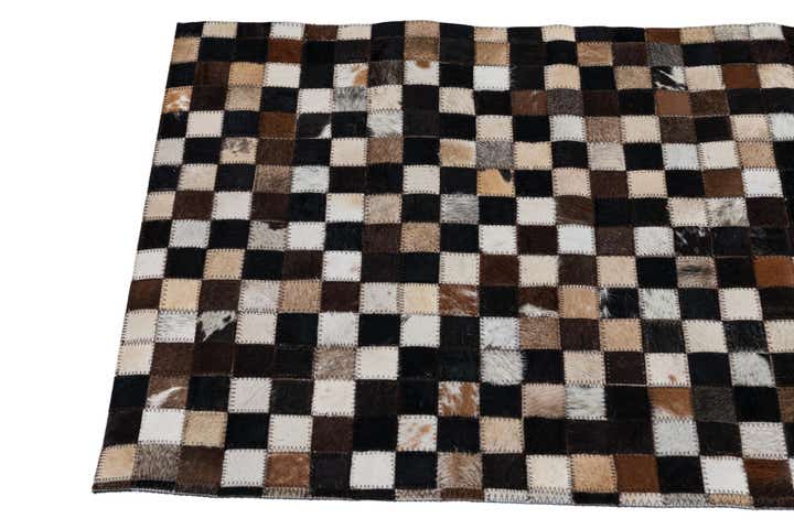 2' x 3' 1 Cowhide Leather Rug