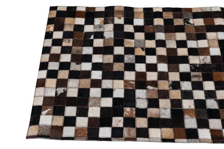Detail image of 2' x 3' 1 Cowhide Leather Rug